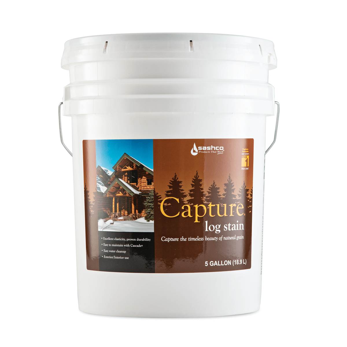 Capture: log stain neutral base (5 Gallon) - Premier Log Home Products